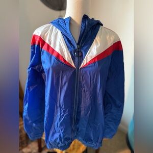 Tommy Hilfiger Blue and Red Windbreaker Jacket